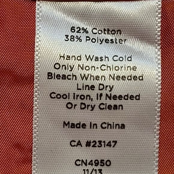 Talbots Coral Pink White Patterned Cropped Pants NWT 12P - Picture 5 of 6